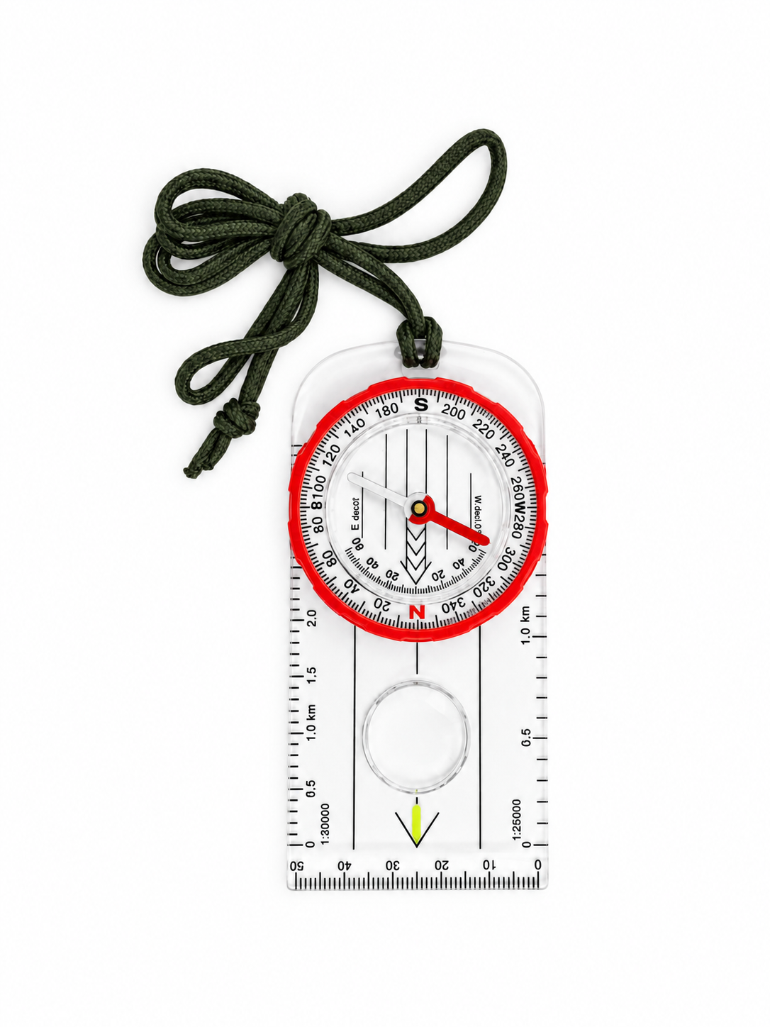 Baseplate Navigation Compass with Magnifier