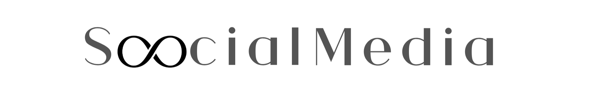 Logo di Social Media in nero su sfondo bianco.