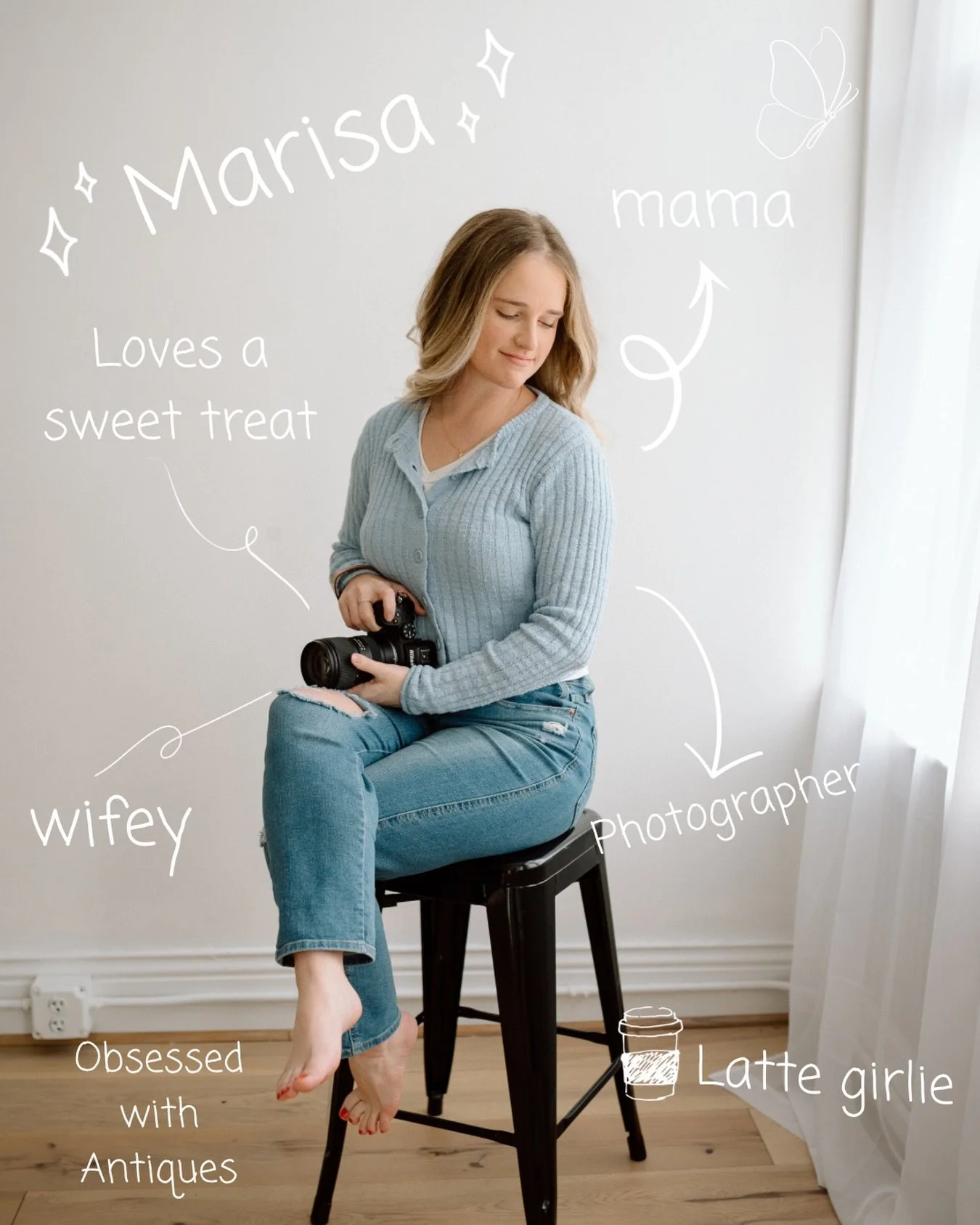 My name is Marisa!
The Risa in Risa&rsquo;s Photography comes from a nickname my mom always called me growing up.
I am a girl mama.
I love a sweet treat, ice cream, cookies, cake, you name it!
I am a wife and have the most supportive husband!
A thrif