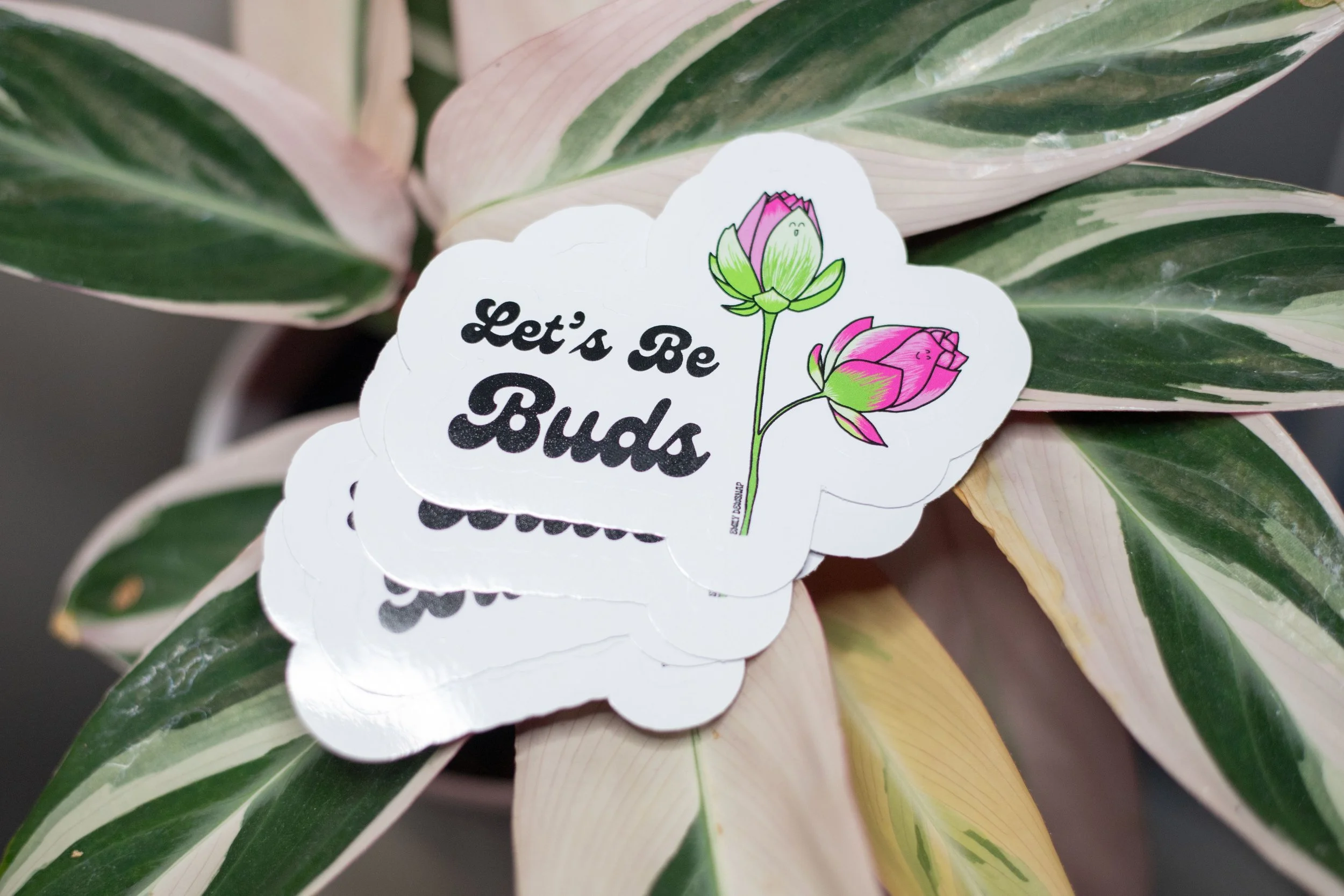 Let's Be Buds Sticker