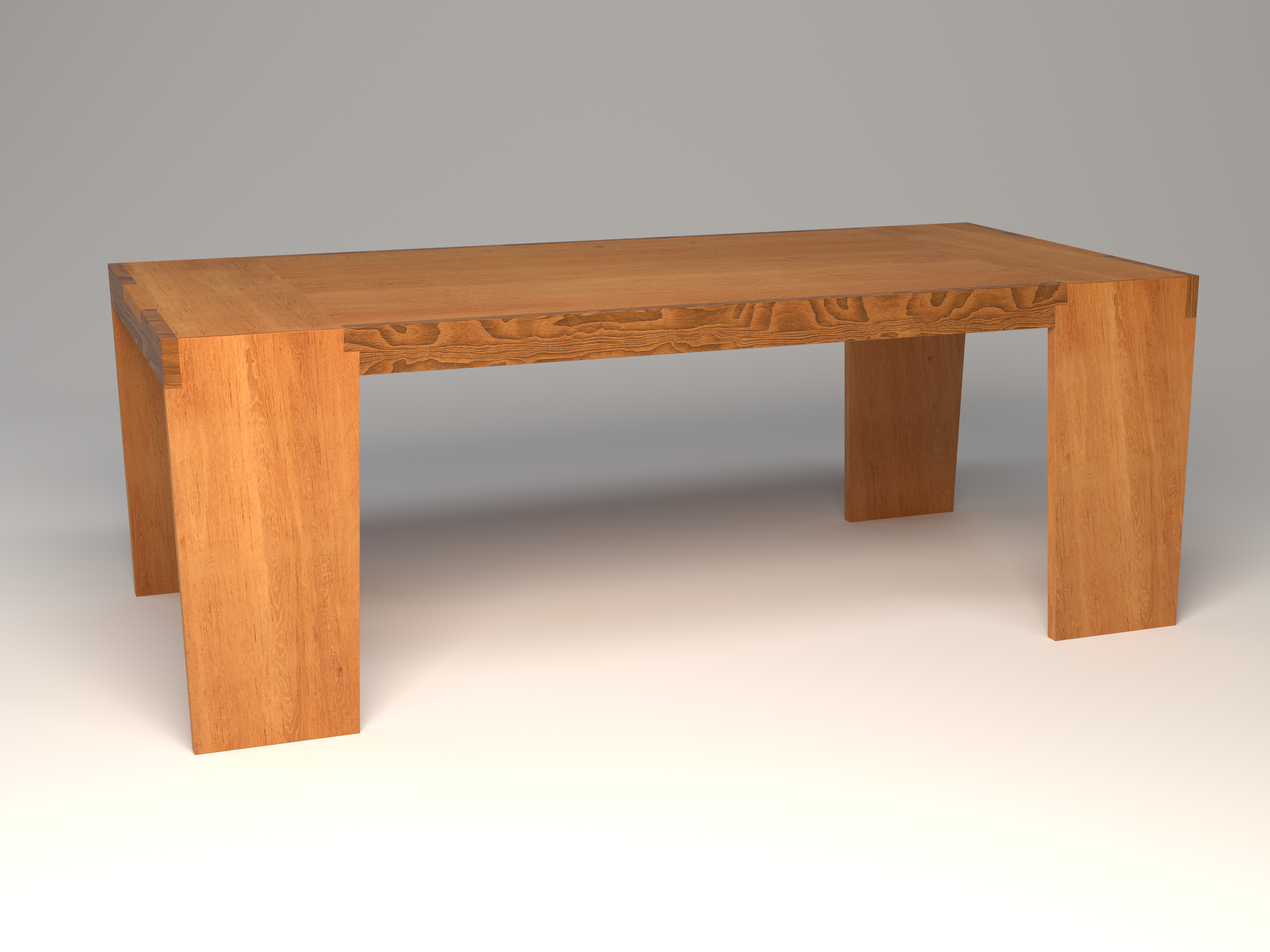 tavolo da esterni in cedro e teak su sfondo bianco tipo studio fotografico