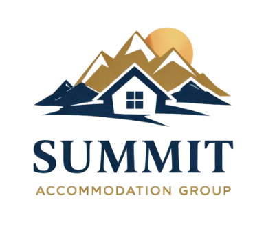 Logo featuring three mountain peaks with a sunrise in the background, and the words 'Summit Acupuncture Group' below.