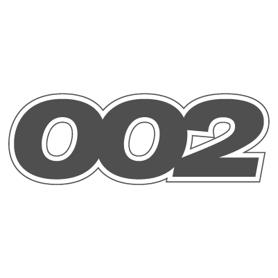 Das Logo des Videospiels 'Out of this World' mit der Nummer 002.