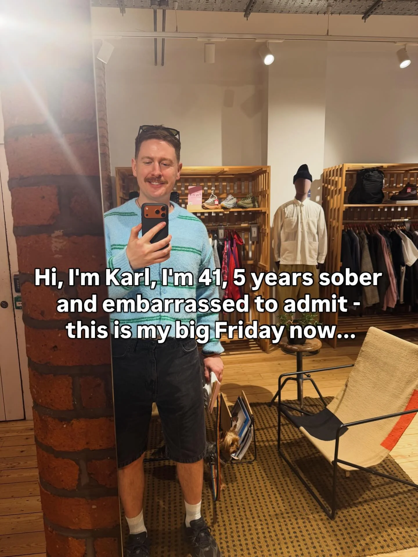 Friday feelings. Sober me really said: dog, coffee, shops, ice cream, home by 4pm. 

How times have changed and I am so at peace with that 🫶🏼

#sober #soberlife #soberliving