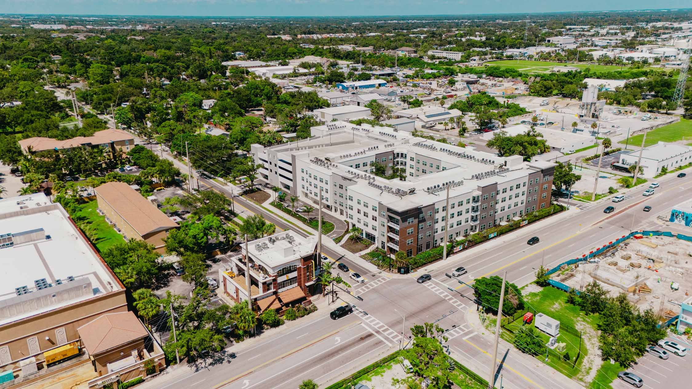 Aspire on 10th | Luxury Apartments in Sarasota, FL | Aerial of Community
