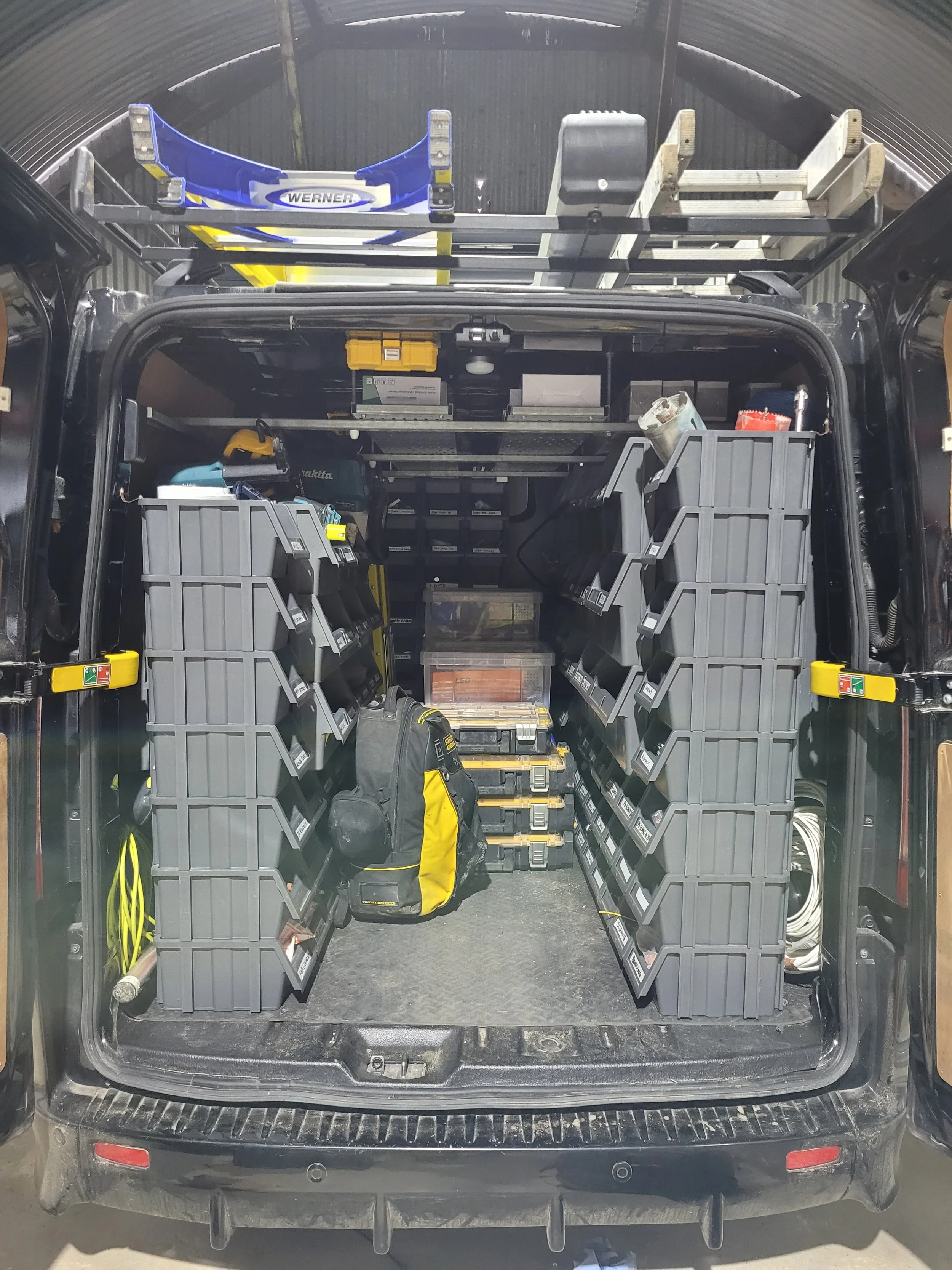 One of our vans - Organization is key