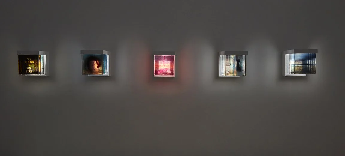 Stages of a Pandemic, 2021
Resin, photographic transparencies, wood, LED light