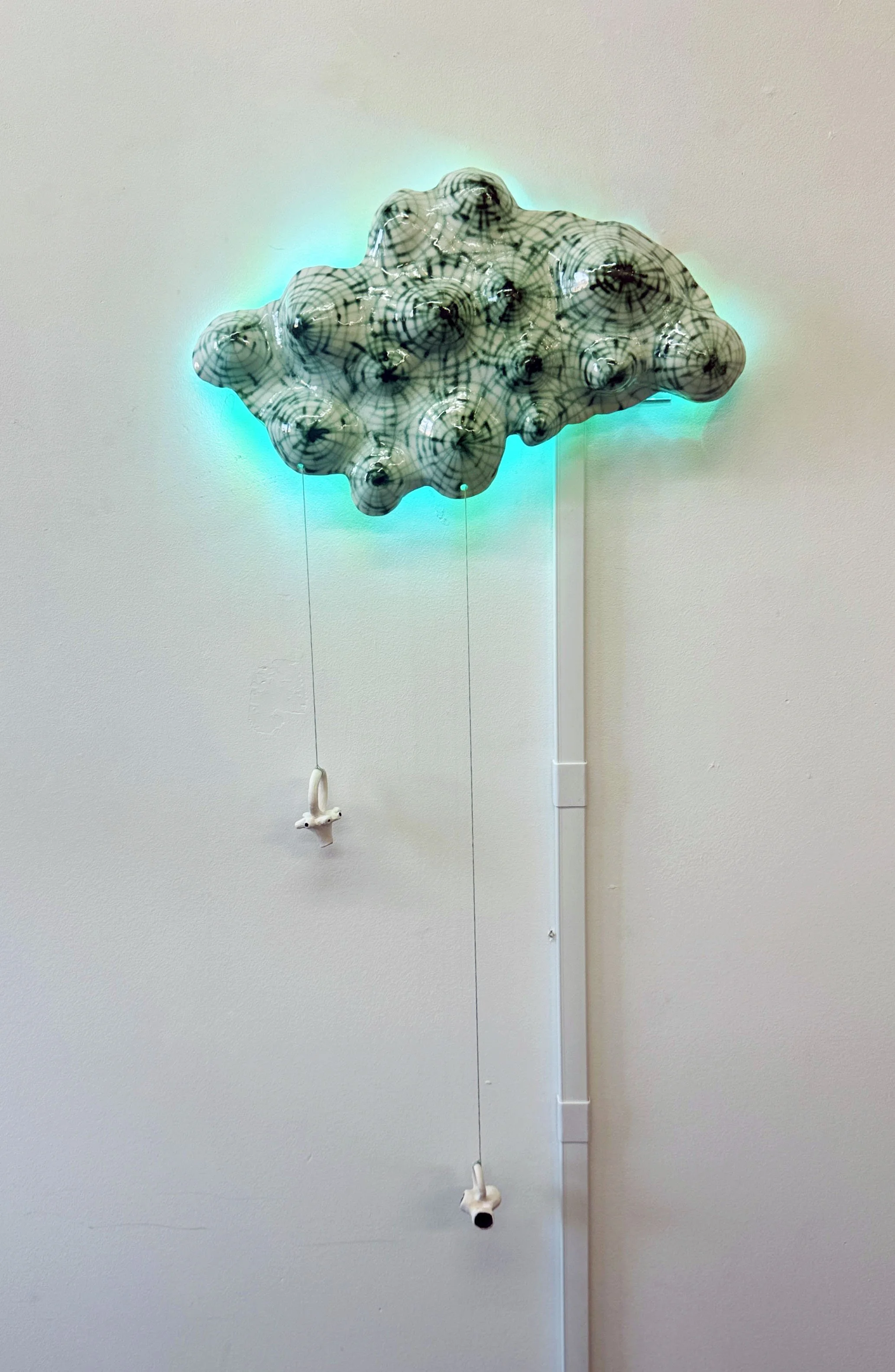 Where you end, I begin, Ceramic, LED strip light, string, 2024, 14%22 x 20%22 x 4%22.jpg