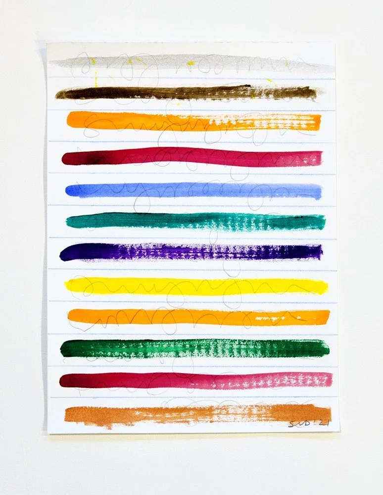  Paragraph 1, 2021  Graphite, colored pencil, acrylic on Arches paper  12 x 9 inches 
 