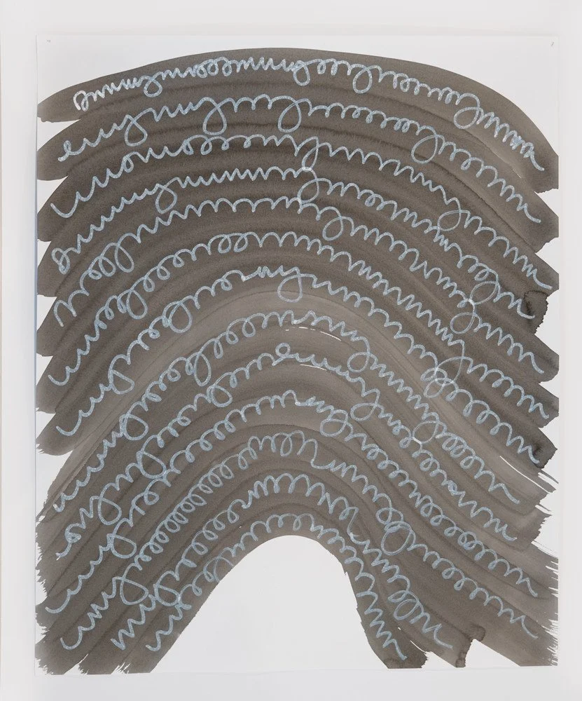   Anylinewilldo, 2020 India ink and marker on paper 17 X 14 inches 
 