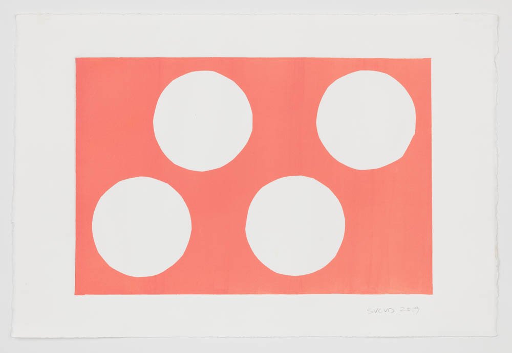  
Four Circles, 2019
 Monoprint on paper 
15 x 22 inches 
 