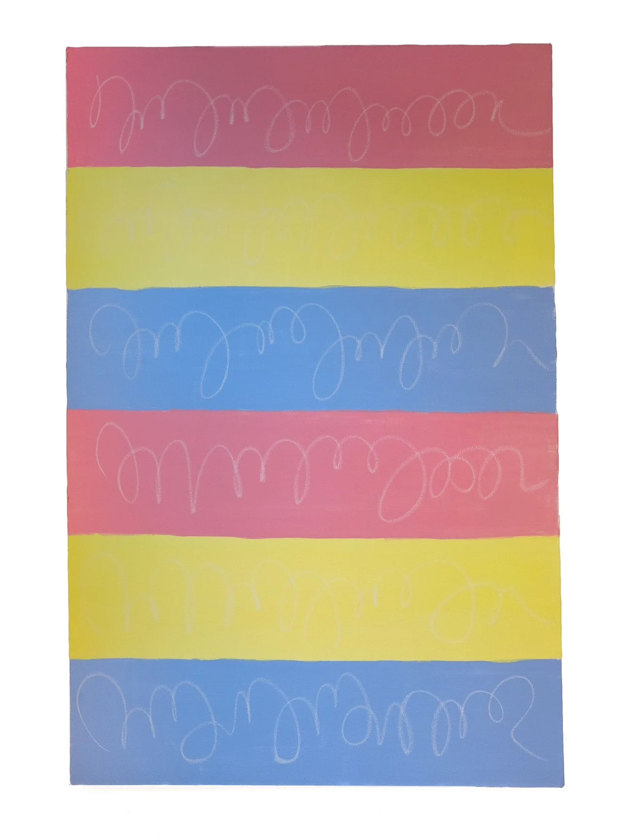  Day by Day, 2020 Acrylic and oil pastel on canvas 60x 40 inches 
 