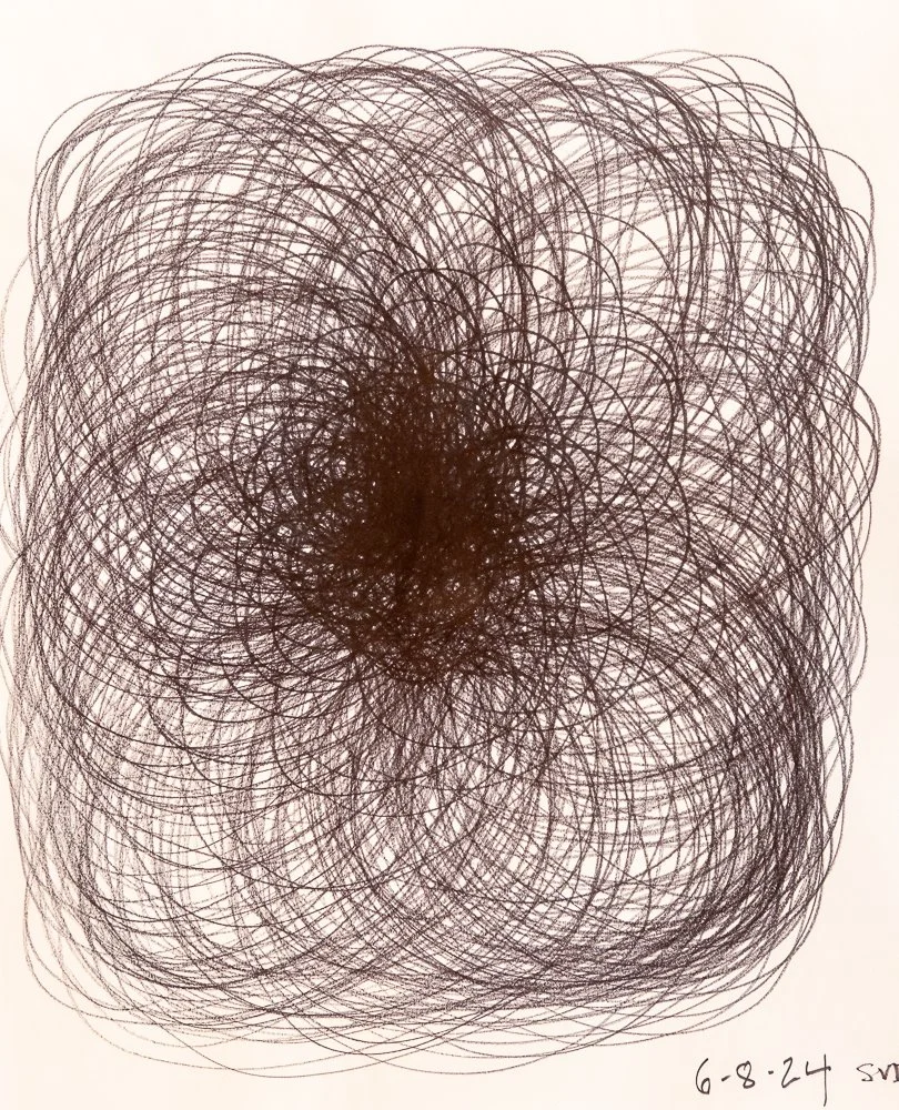  Full, 2024 Ink pen on paper  17 x 14 inches 
 
