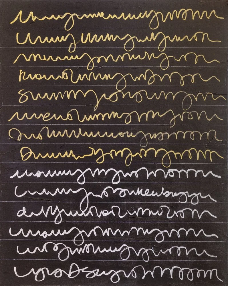  
Volta 7, 2025  Acrylic and pencil on canvas 30 x 24 inches 
 
