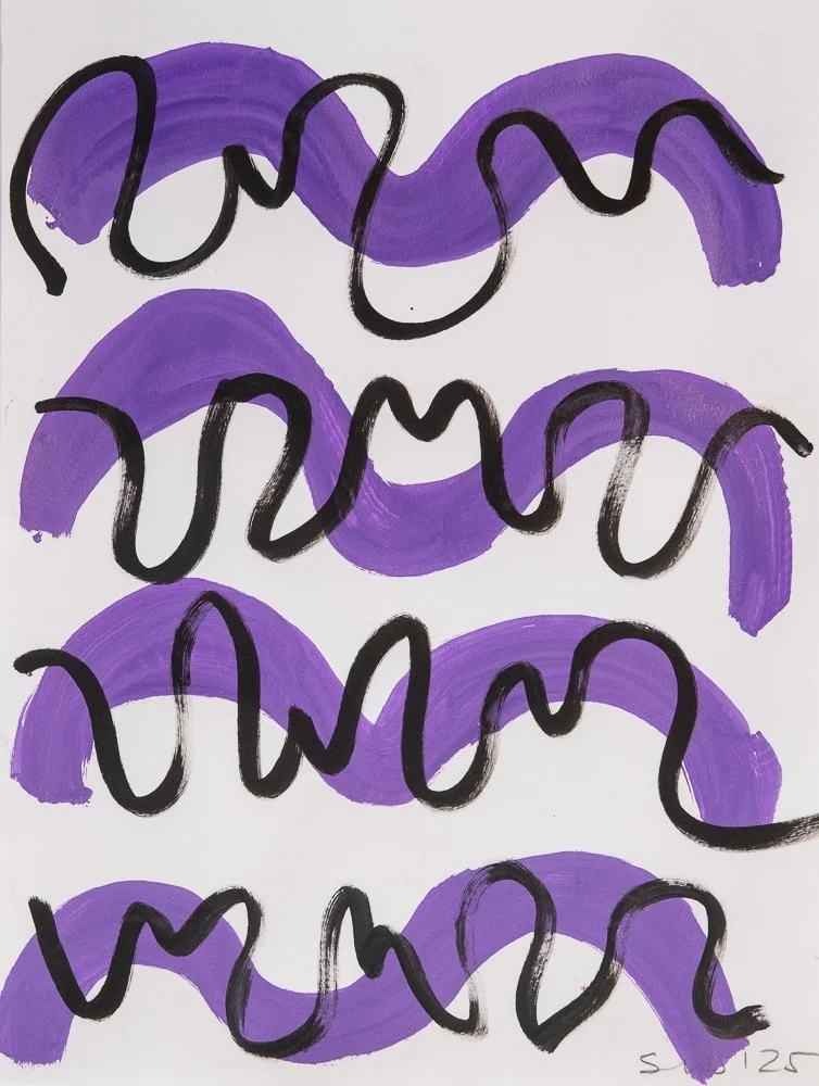  Monolog 4, 2025  Acrylic on paper  12 x 9 inches 
 