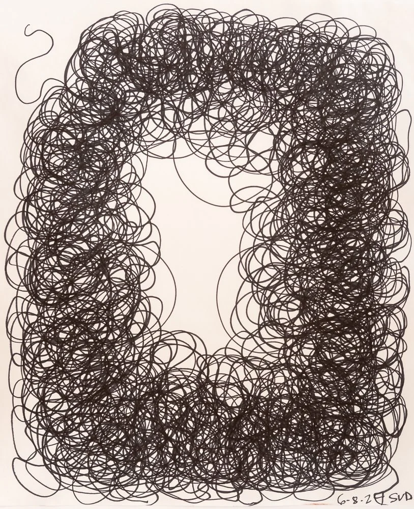  Empty, 2024 Ink pen on paper  17 x 14 inches 
 