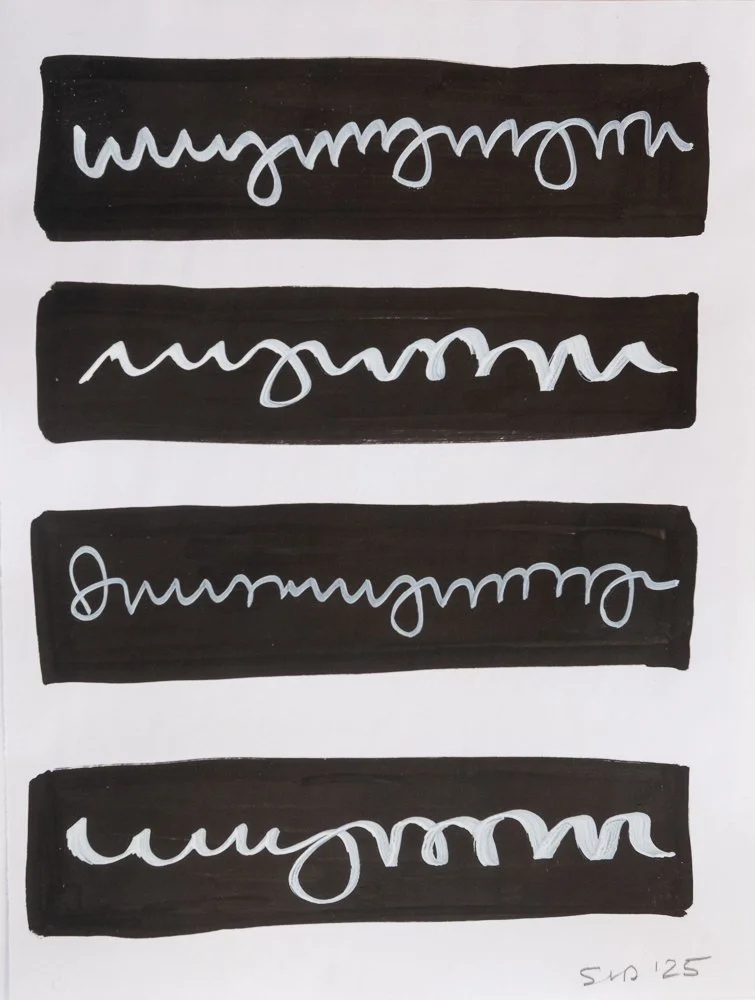  Monolog 2, 2025  Acrylic on paper  12 x 9 inches 
 