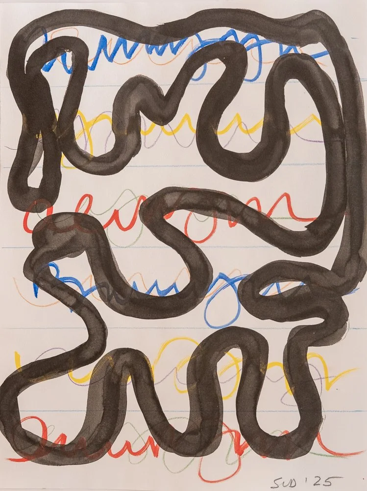  Simile 8, 2025  Mixed media on paper  12 x 9 inches 
 