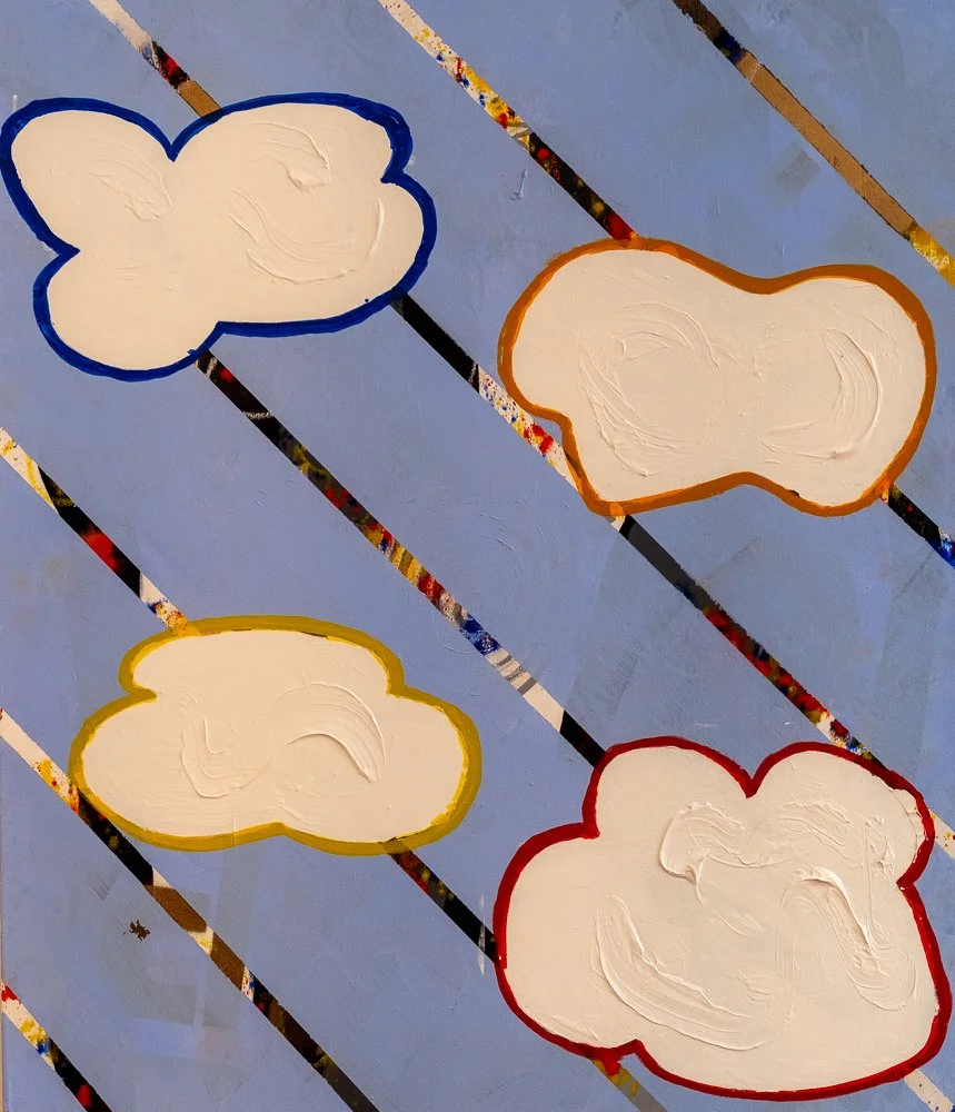  
Cumulus, 2025 Mixed media on canvas 40 x 34 inches 
 