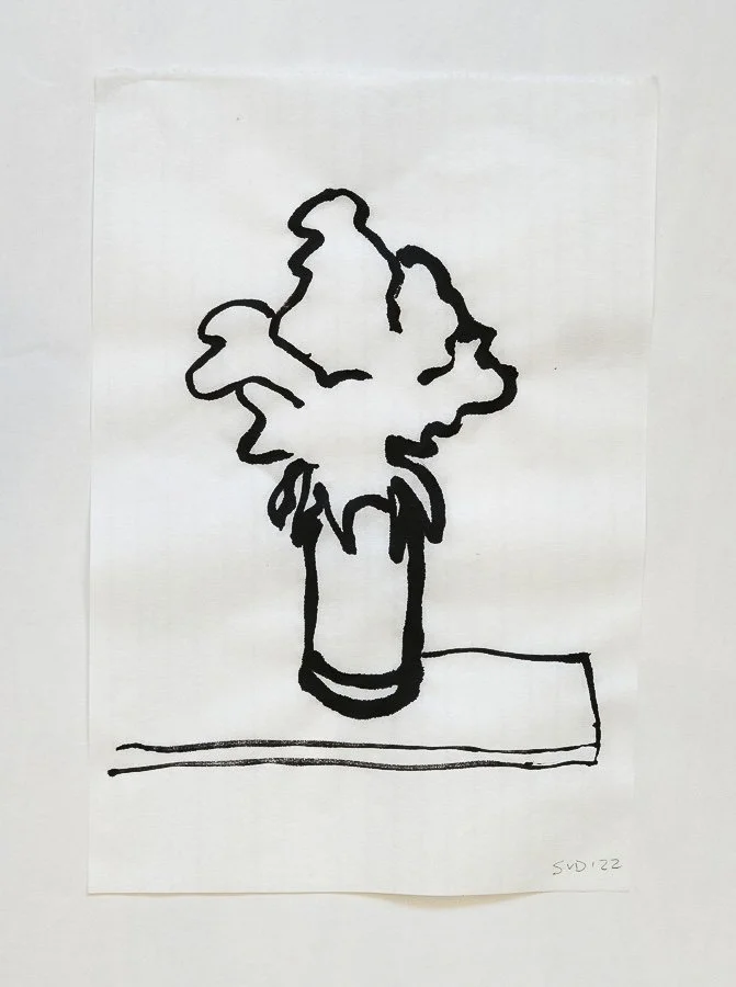  Vessel, 2022 Ink on rice paper 17 x 12 inches 
 