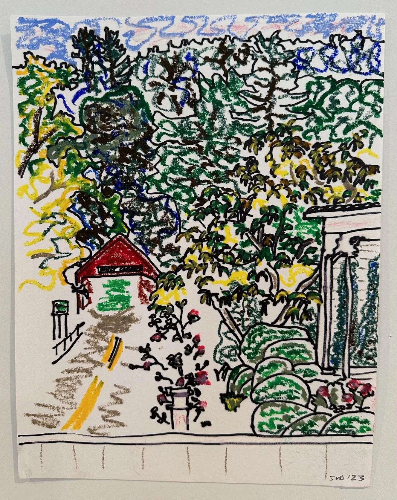  West Cornwall 7, 2023 Oil pastel on Sennelier paper 12 X 9inches 
 