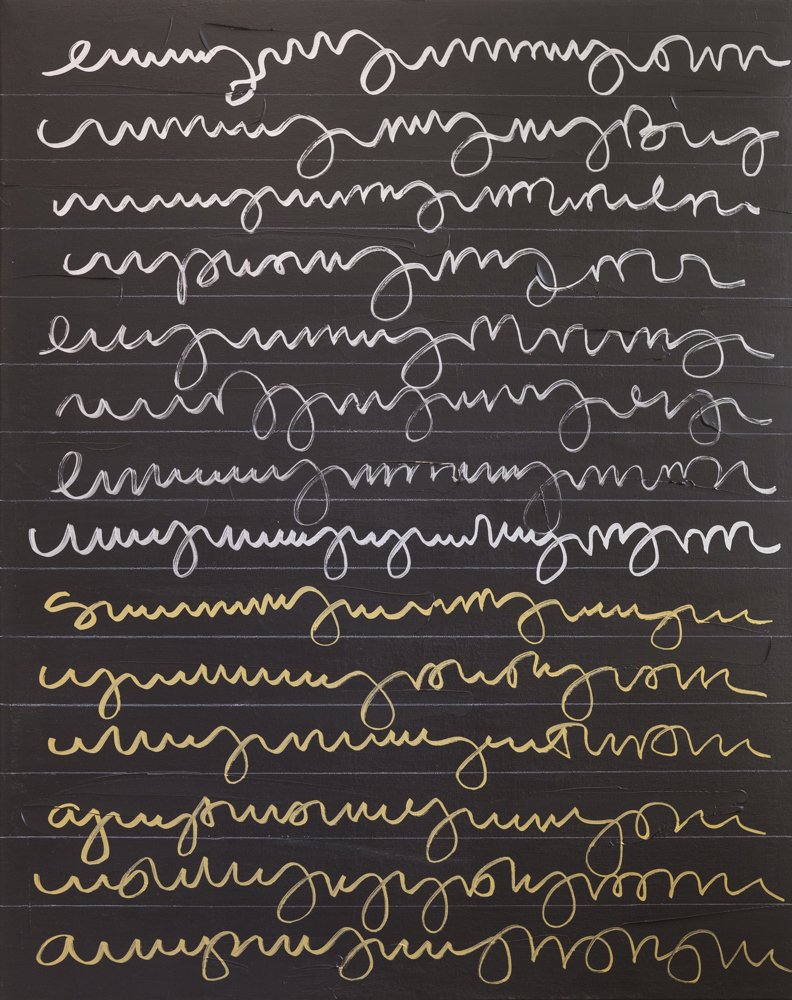  
Volta 6, 2025  Acrylic and pencil on canvas 30 x 24 inches 
 