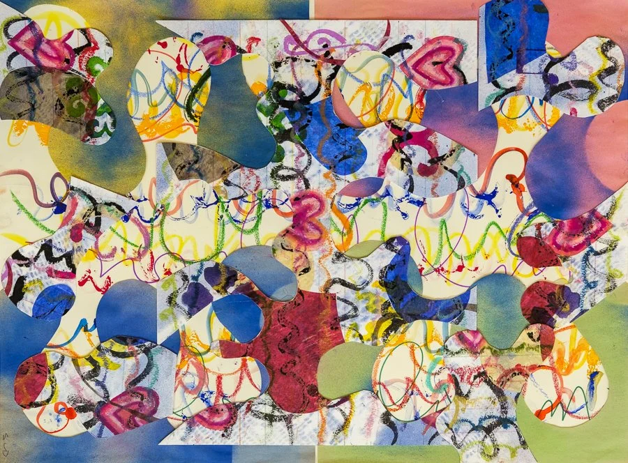  Nebula 1, 2024 Mixed media on Arches paper  18 x 24 inches 
 