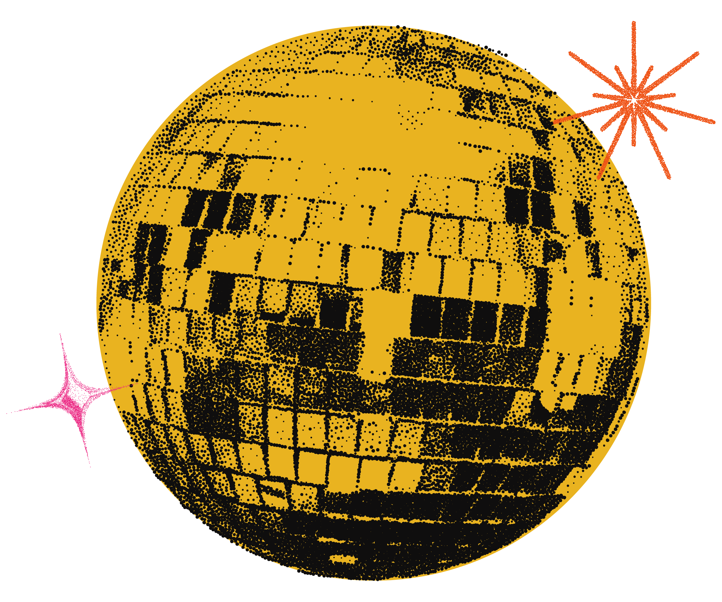 yellow disco ball