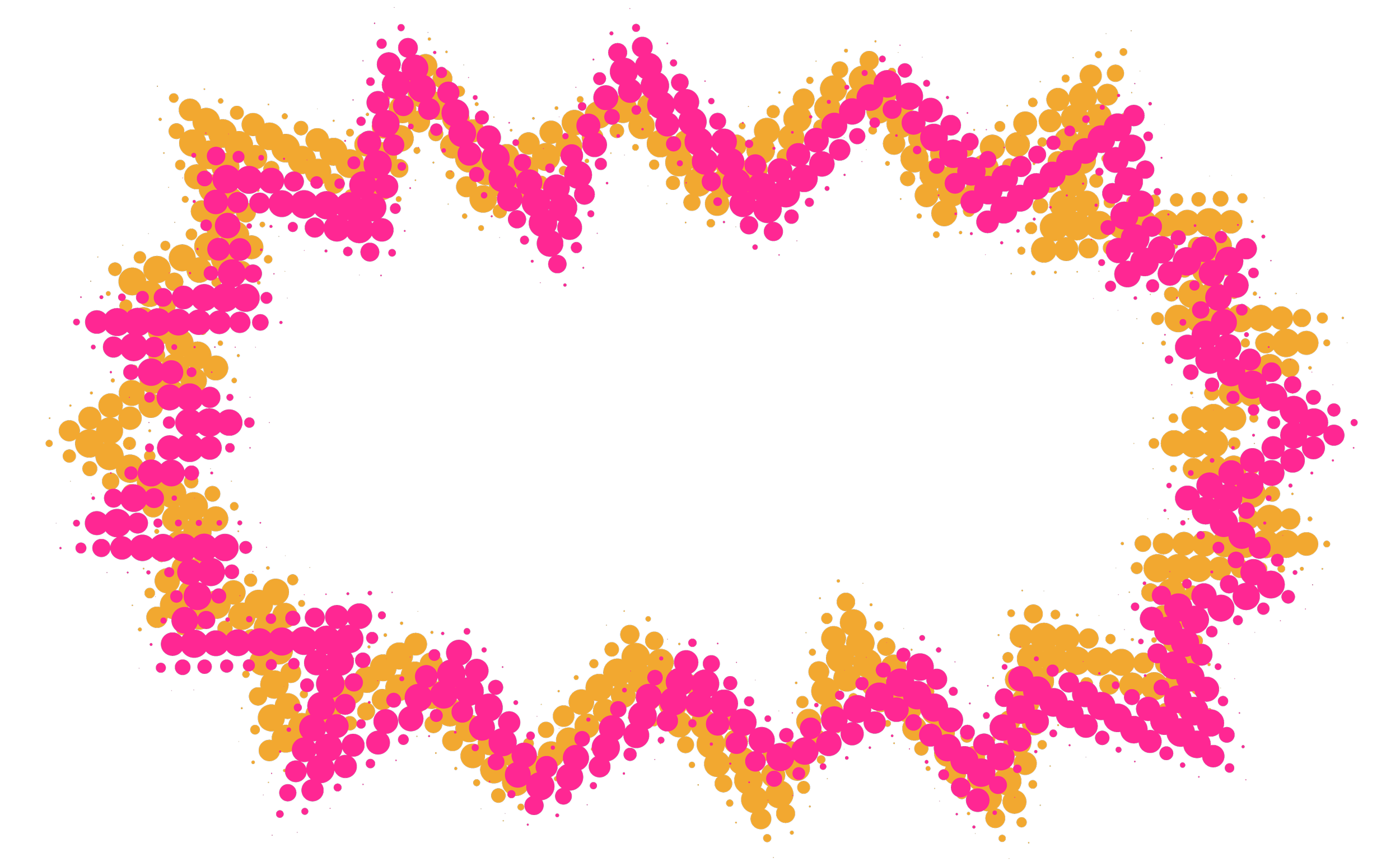 orange and pink star