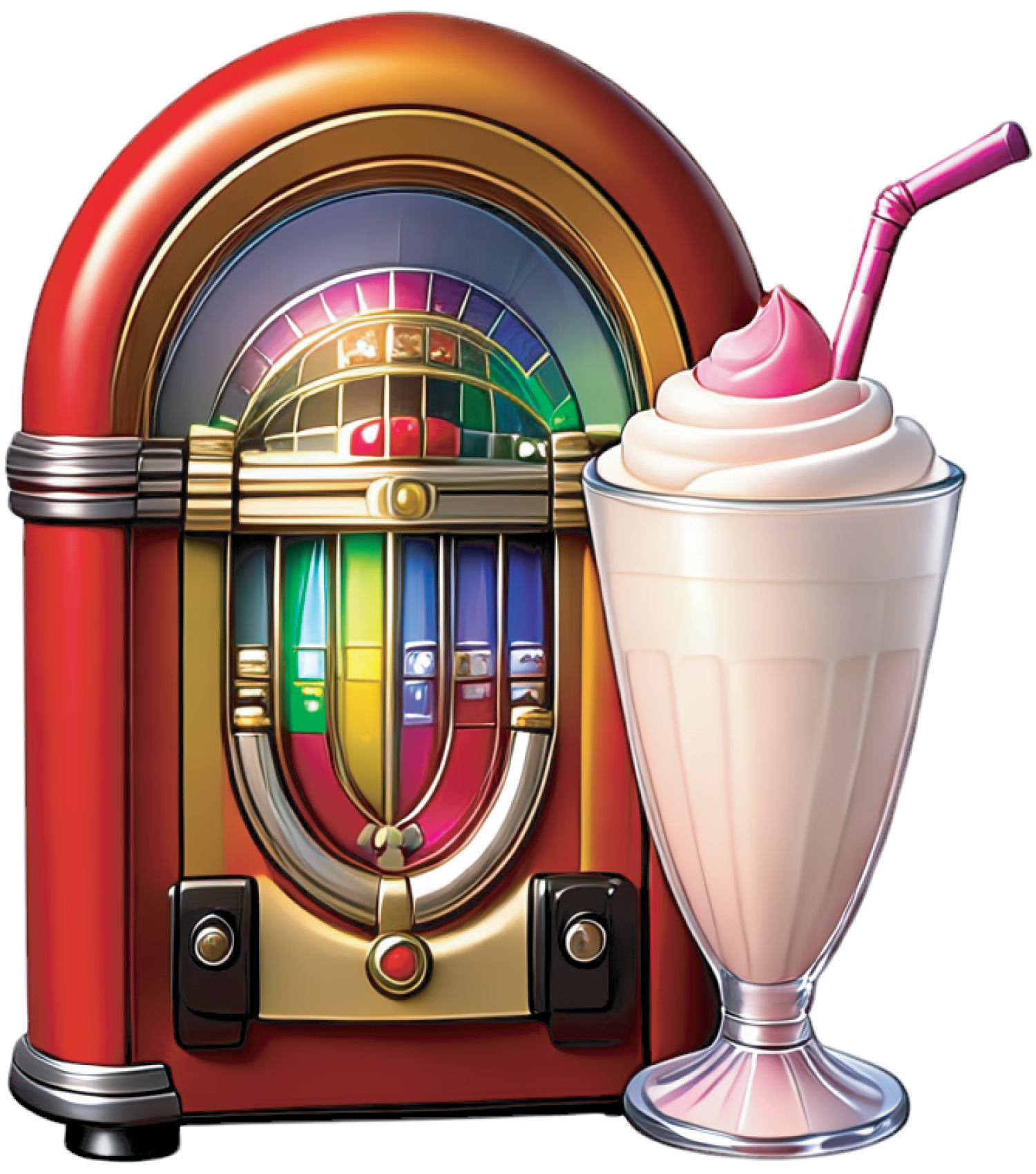 jukebox and ice cream shake