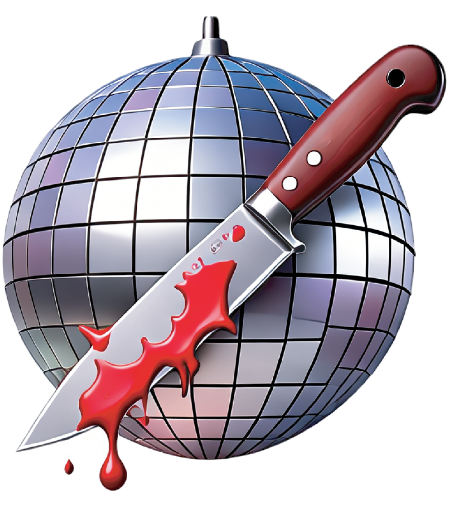 disco ball and bloody knife