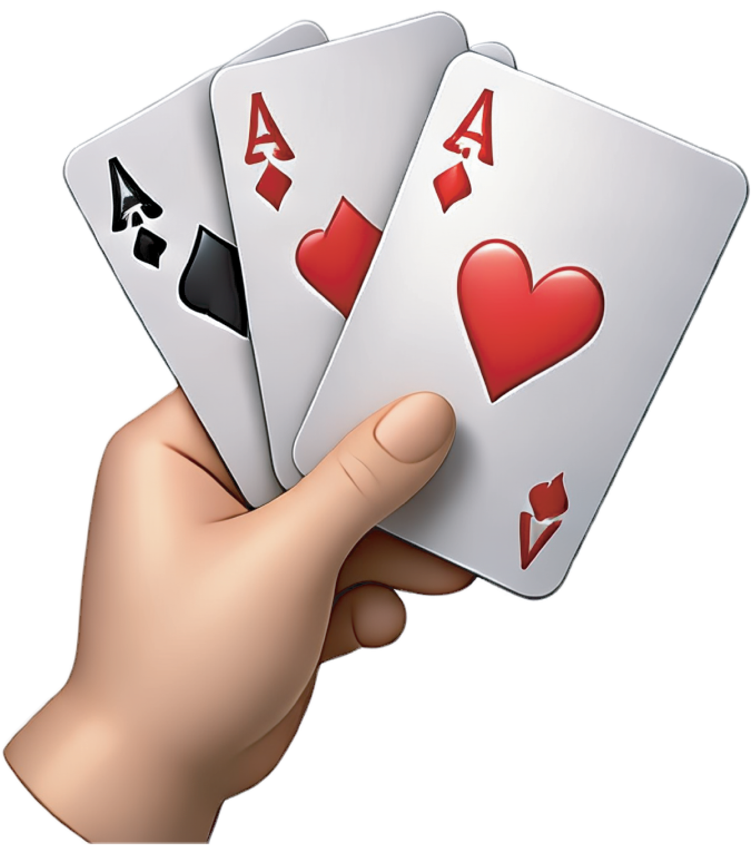 hand holding playing cards