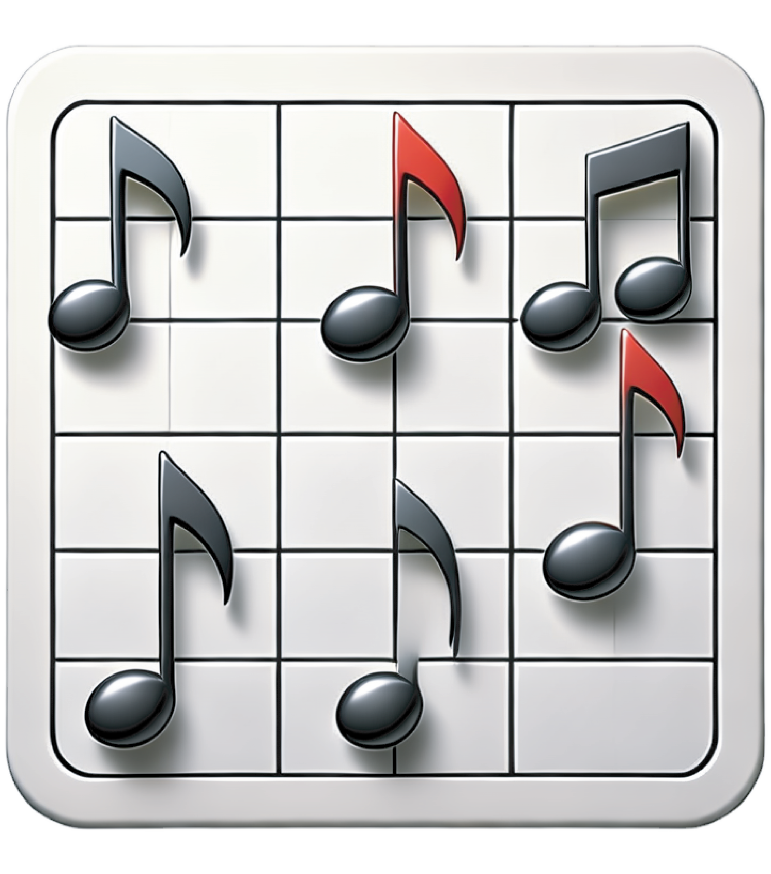 bingo card with music notes