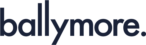 The image features the word 'balymore' in lowercase letters with a period at the end.