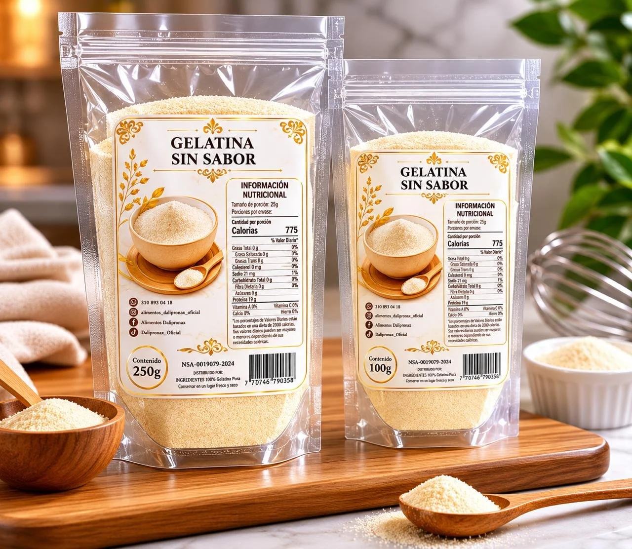 GELATINA SIN SABOR  250G