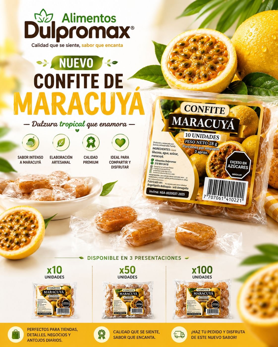 CONFITE DE MARACUYA X100