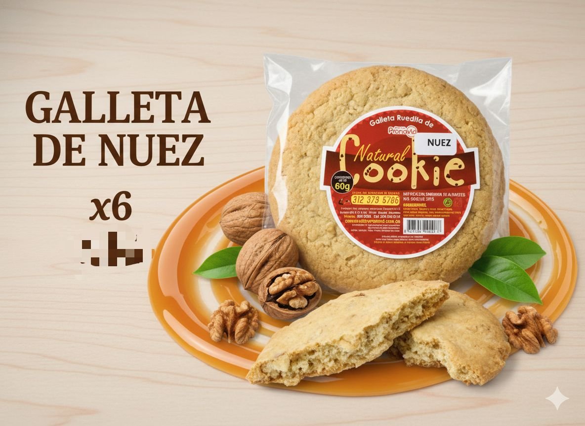 Galletas de Nuez x6 – Endulzadas con Miel