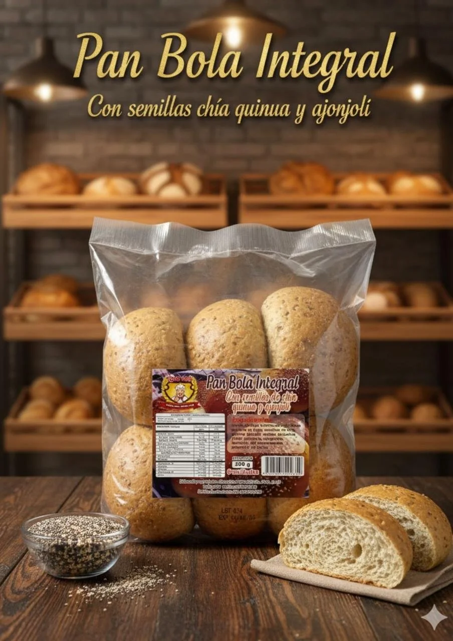 Pan Bola con Chía, Quinua y Ajonjolí