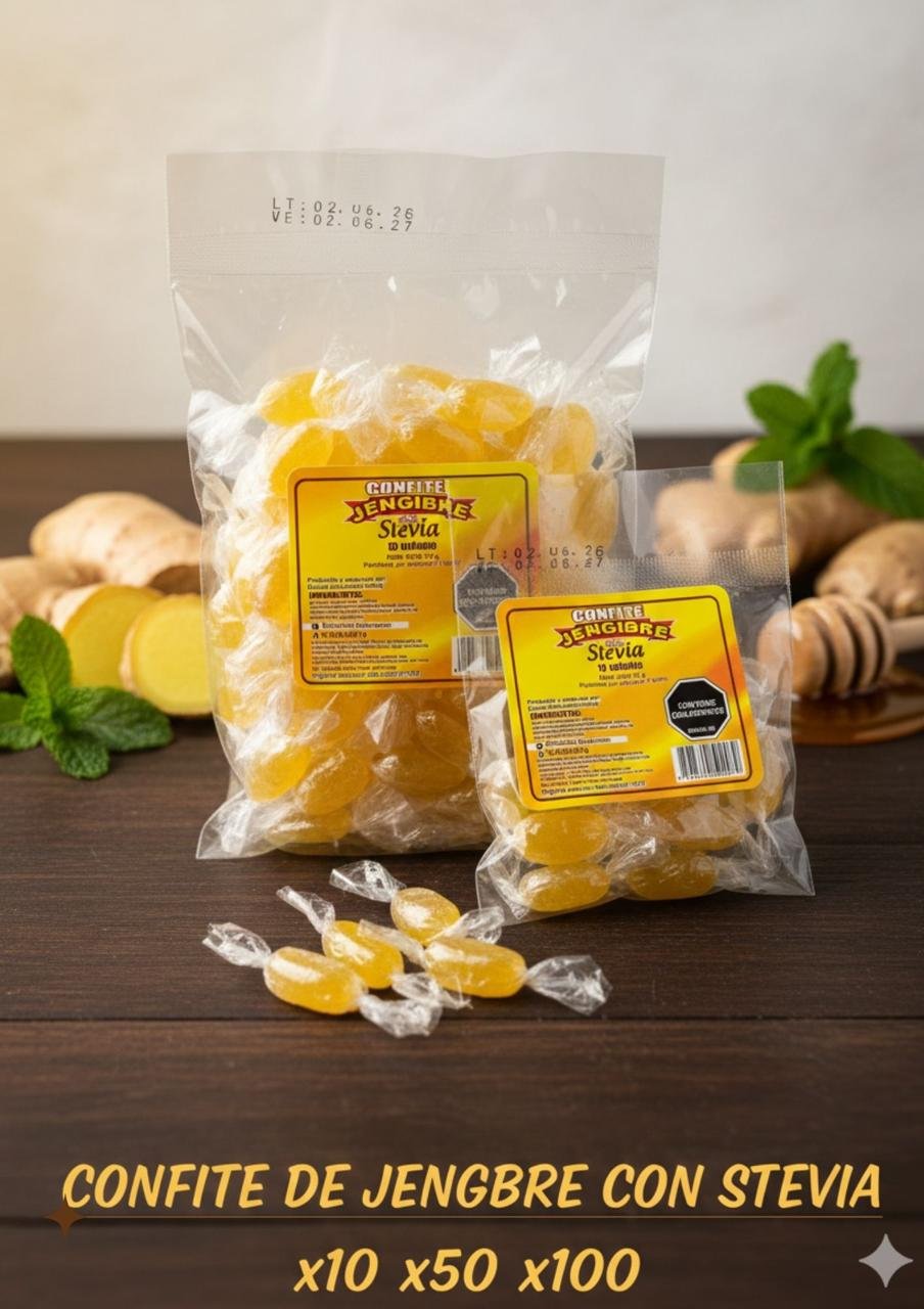 CONFITE DE JENGIBRE 10X10