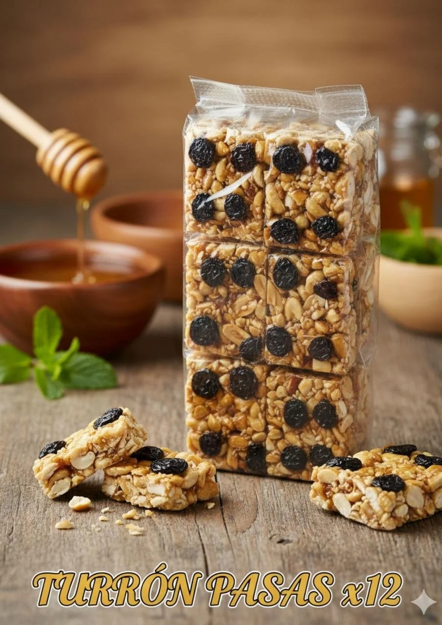 Turrón de Maní con Pasas
