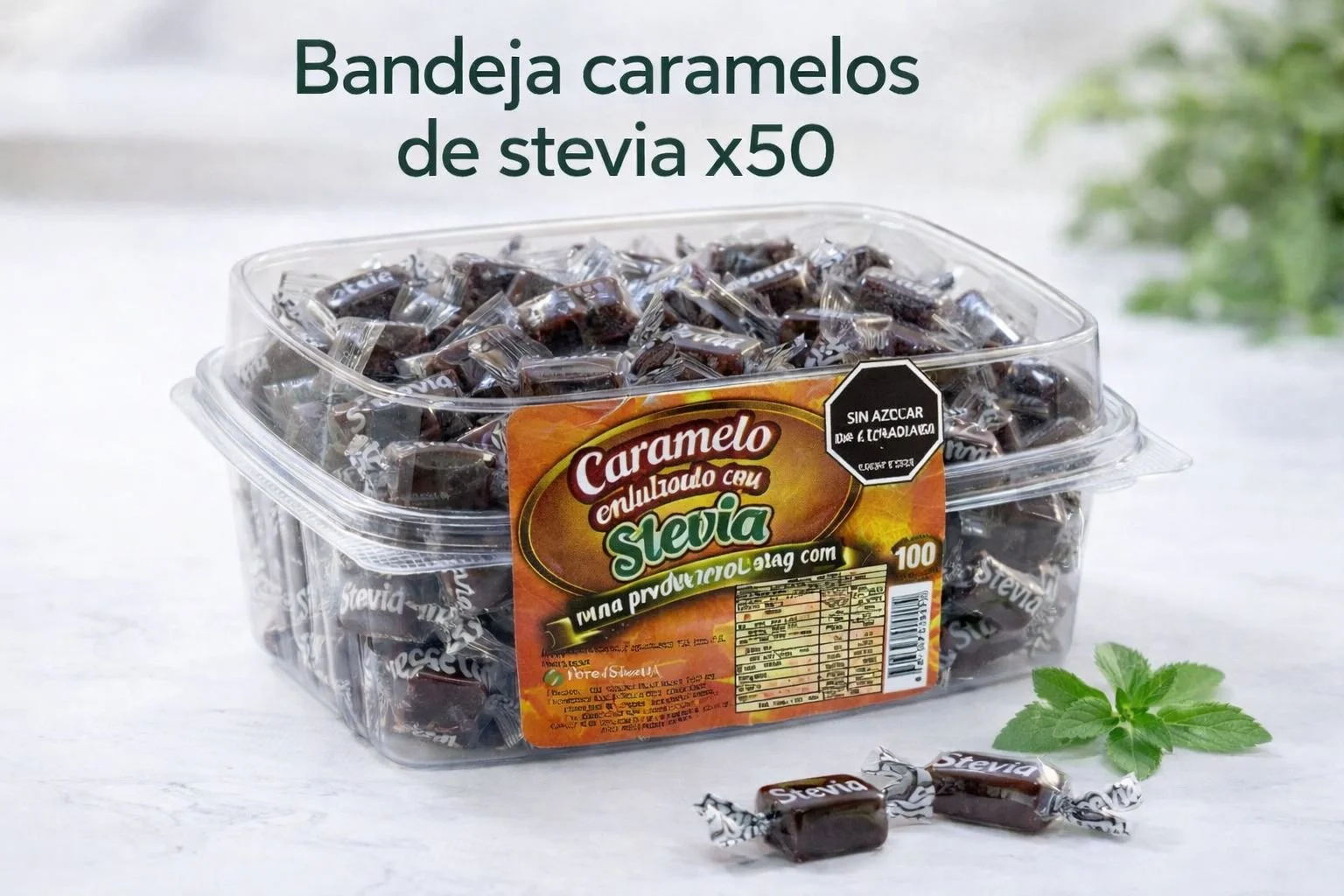 BANDEJA CARAMELOS DE STEVIA