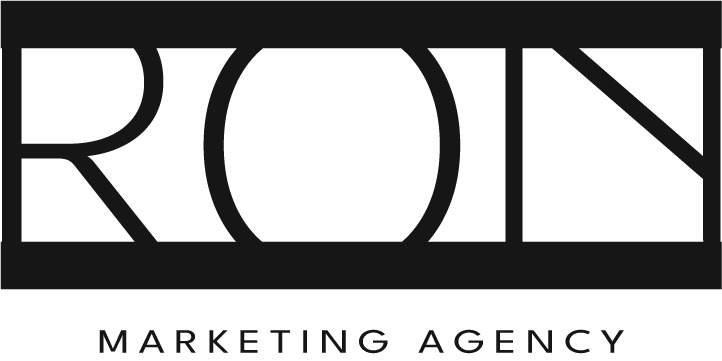 Logo of RON Marketing Agency with bold black text and a modern design.