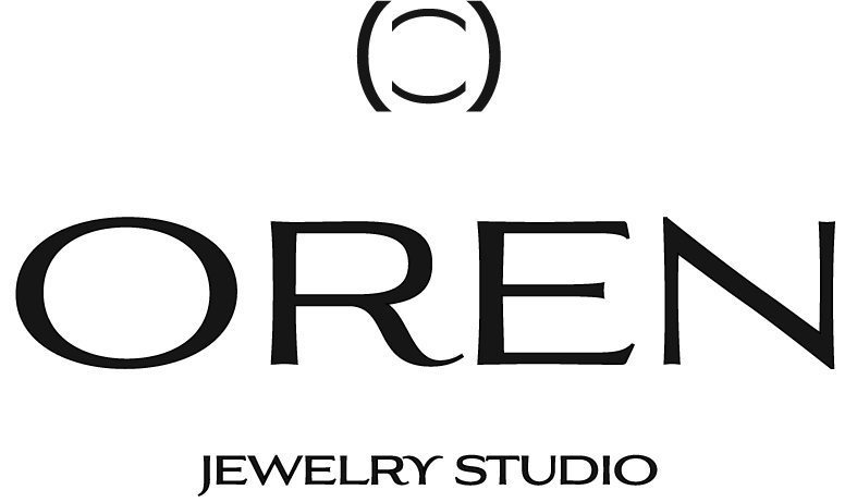 Logo for OREN Jewelry Studio, featuring the word 'OREN' and a circular icon above it.