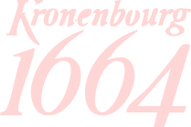 Text reading 'Kronenbourg 1664' in pink on a black background