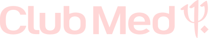 Club Med logo with pink text and a stylized palm tree symbol