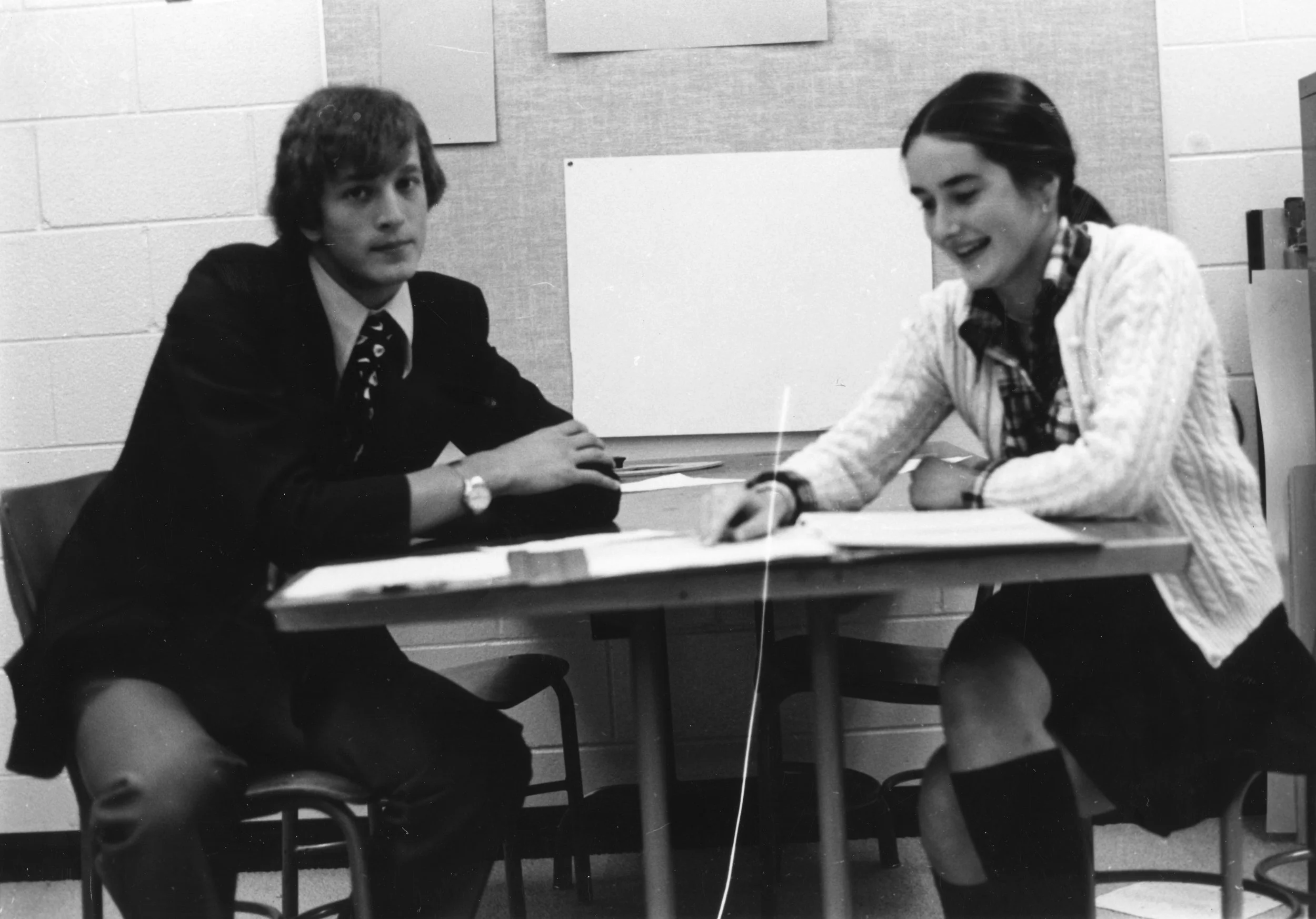 Michael Barach and Katie Orr, Student Council, 1975