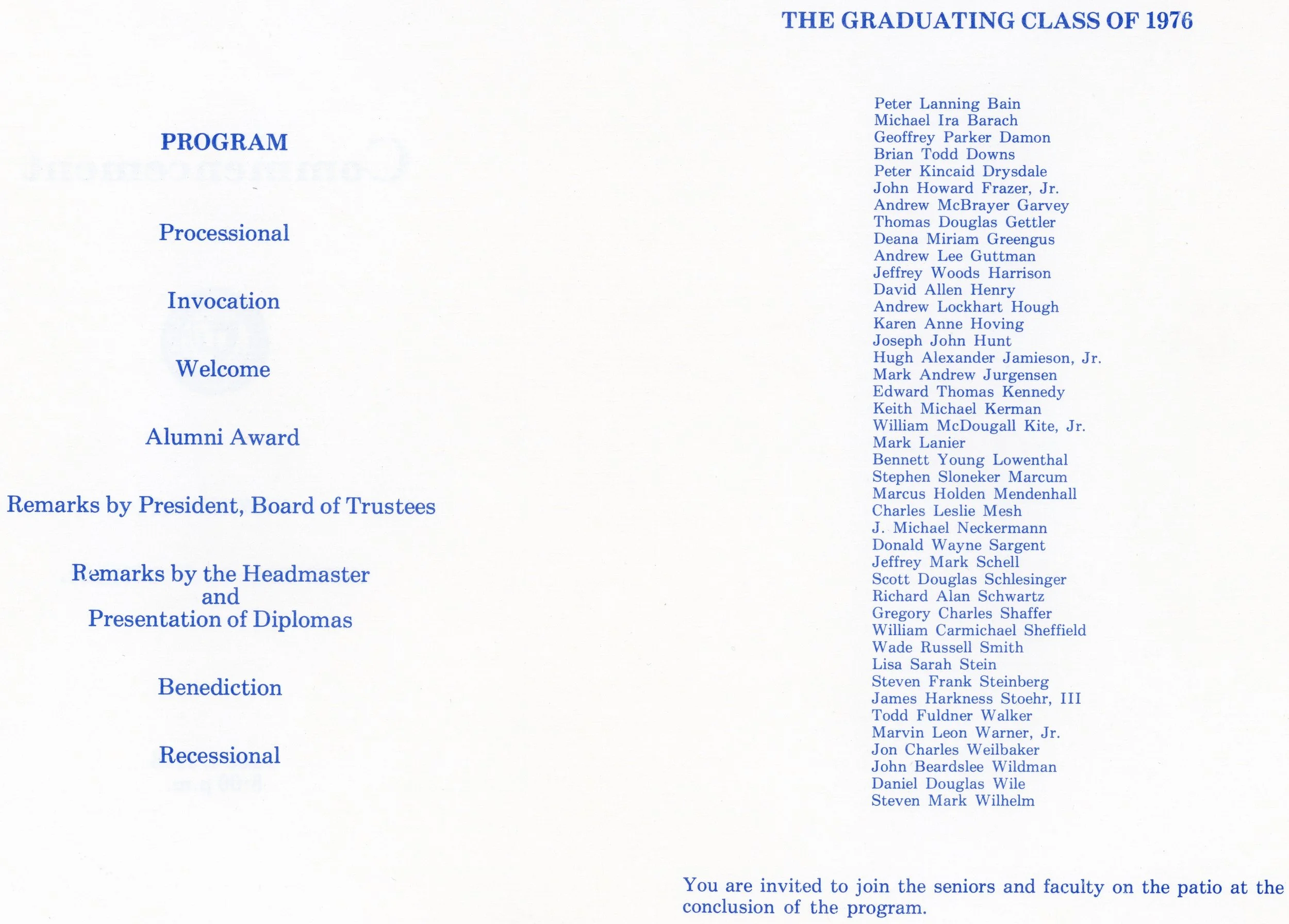 Commencement Program 1976