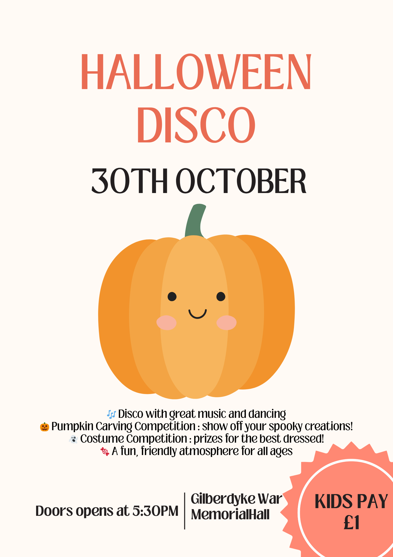 🎃 Halloween Disco at the Hall 🎃