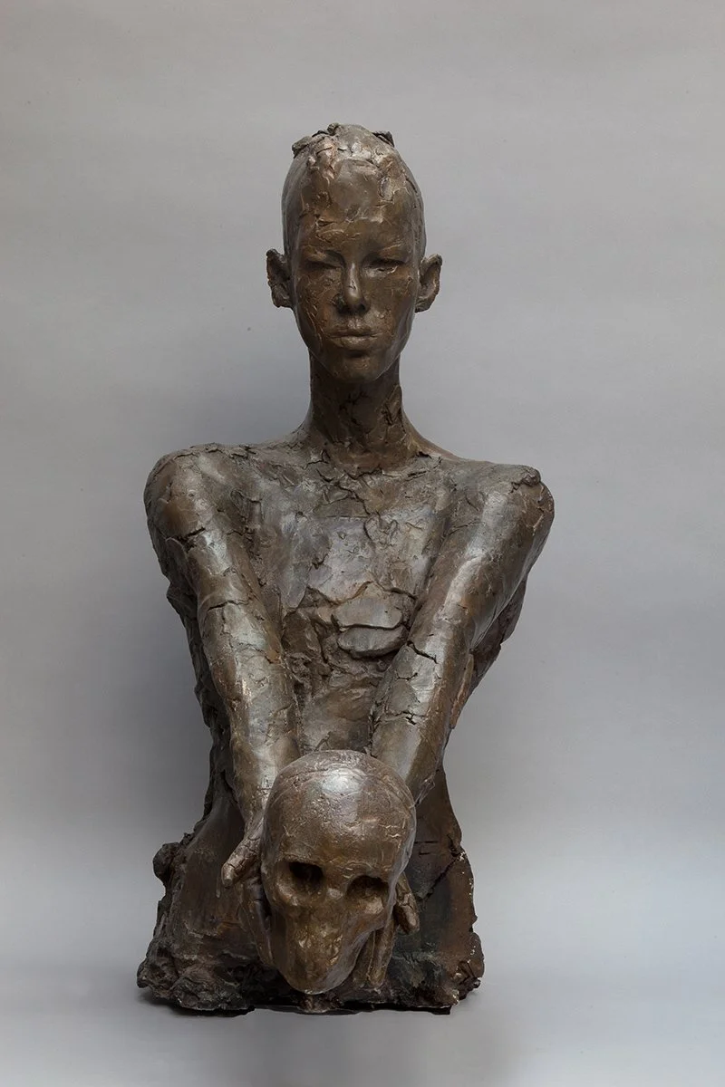 65b. Torso of Belle, the Artist's Daughter with Skull,  2013, 81 x 71 x 38 cm