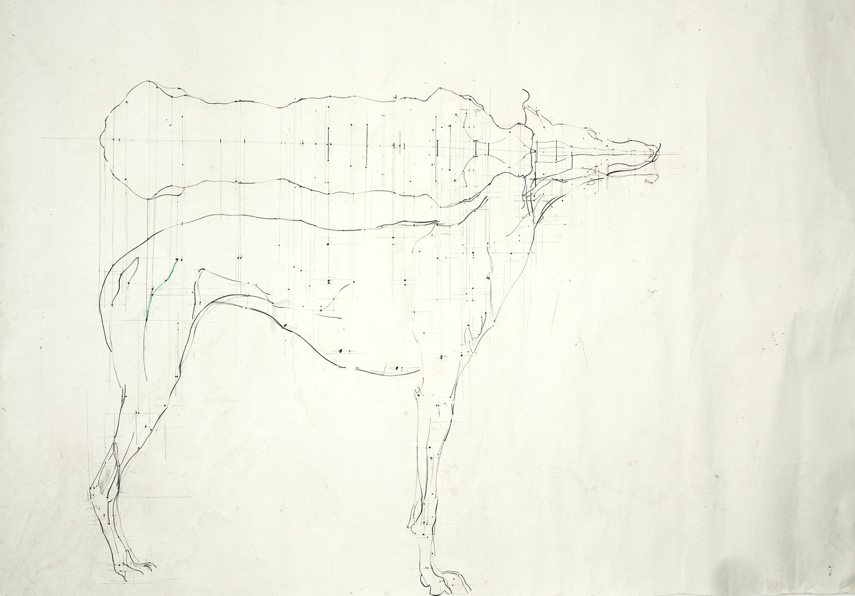 116. Liilie the Lurcher, 125 x 42 cm, Circa 1998